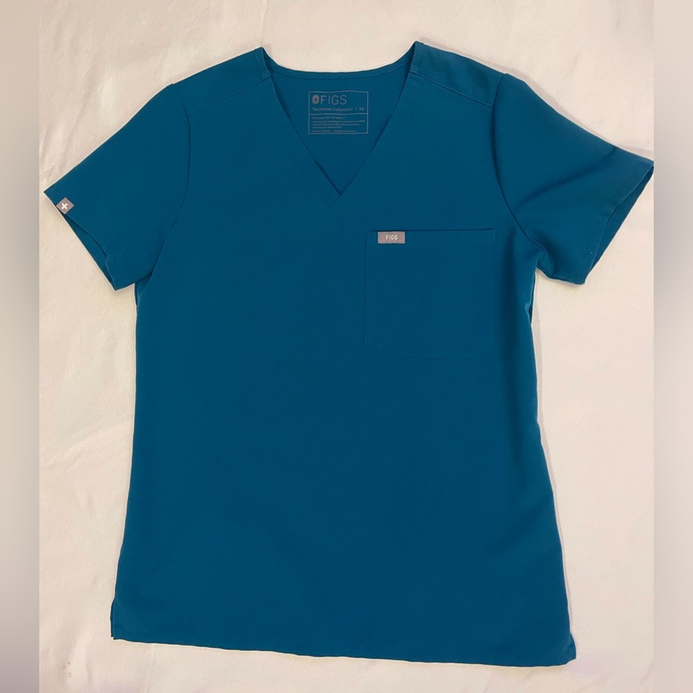 FIGS - XS - Pacific Blue - Catarina Scrub Top